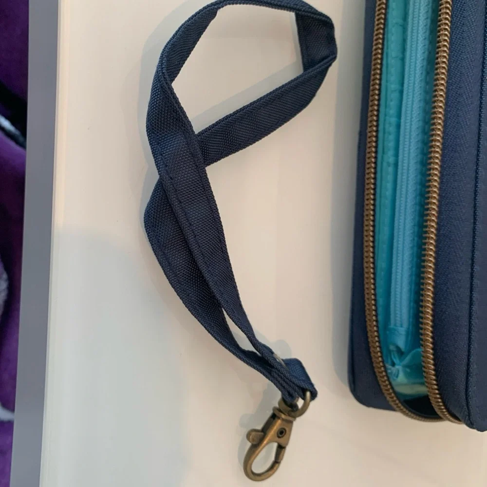 Travelon blue RDIF wallet